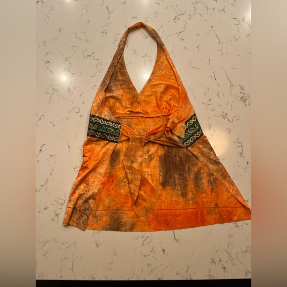 Body Central Tie Back Halter Top Boho Style Size Medium - Picture 5 of 7